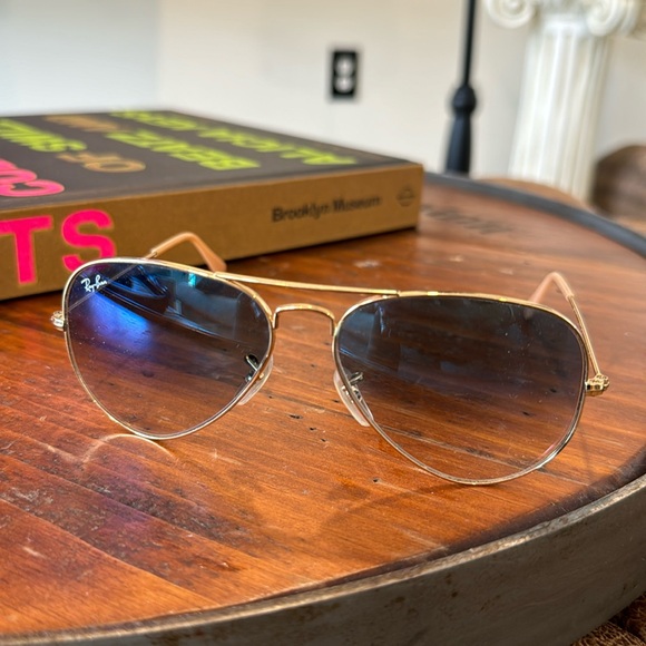 Ray-Ban Accessories - RayBan Aviator Gold Light Blue Gradient